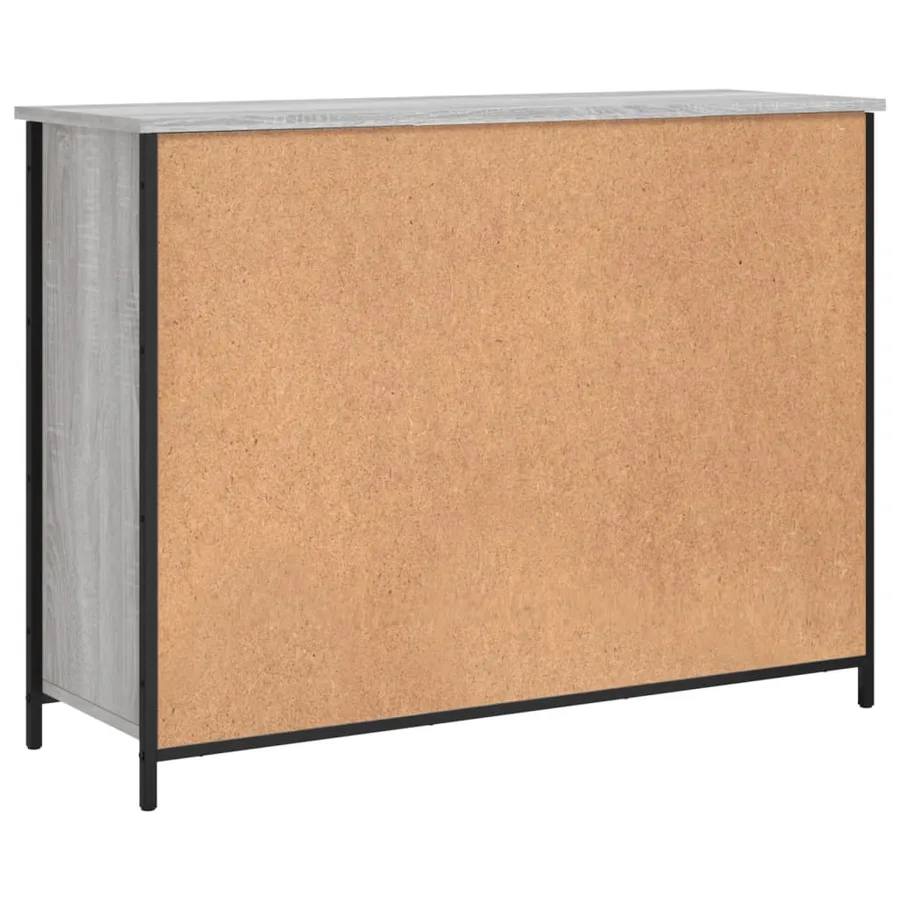 Buffet sonoma gris 100x35x75 cm bois d'ingénierie - 8