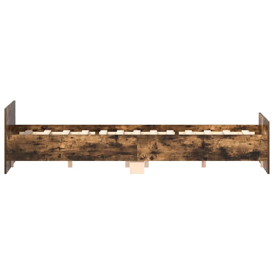 Cadre de lit sans matelas chêne fumé 120x190 cm - 7