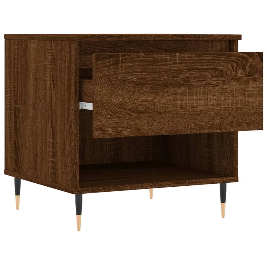 Tables basses 2 pcs chêne marron 50x46x50 cm bois d'ingénierie - 7