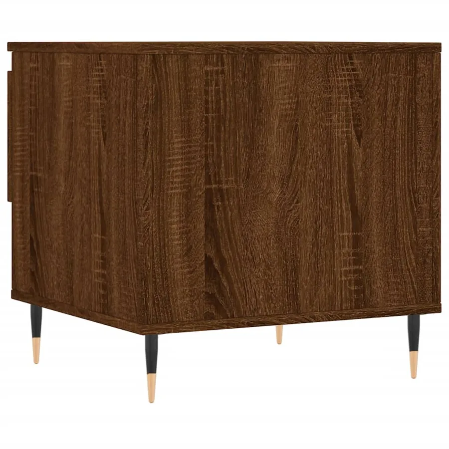 Tables basses 2 pcs chêne marron 50x46x50 cm bois d'ingénierie - 9