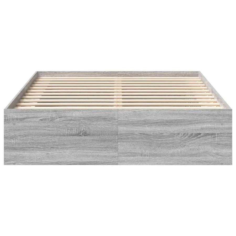 Cadre de lit sans matelas sonoma gris 140x190 cm - 5