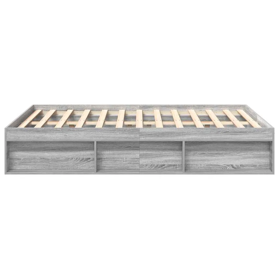 Cadre de lit sans matelas sonoma gris 140x190 cm - 6