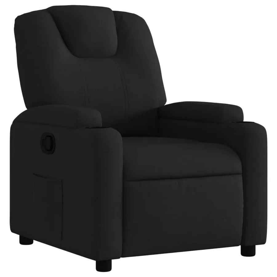 Fauteuil inclinable Noir Tissu - 2