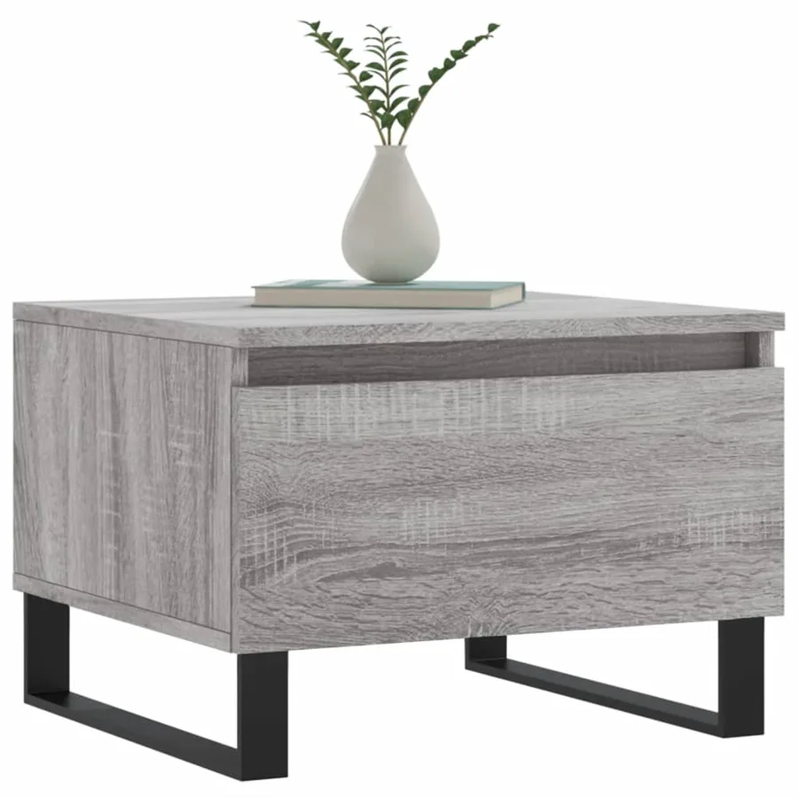 Tables basses 2 pcs sonoma gris 50x46x35 cm bois d'ingénierie - 3