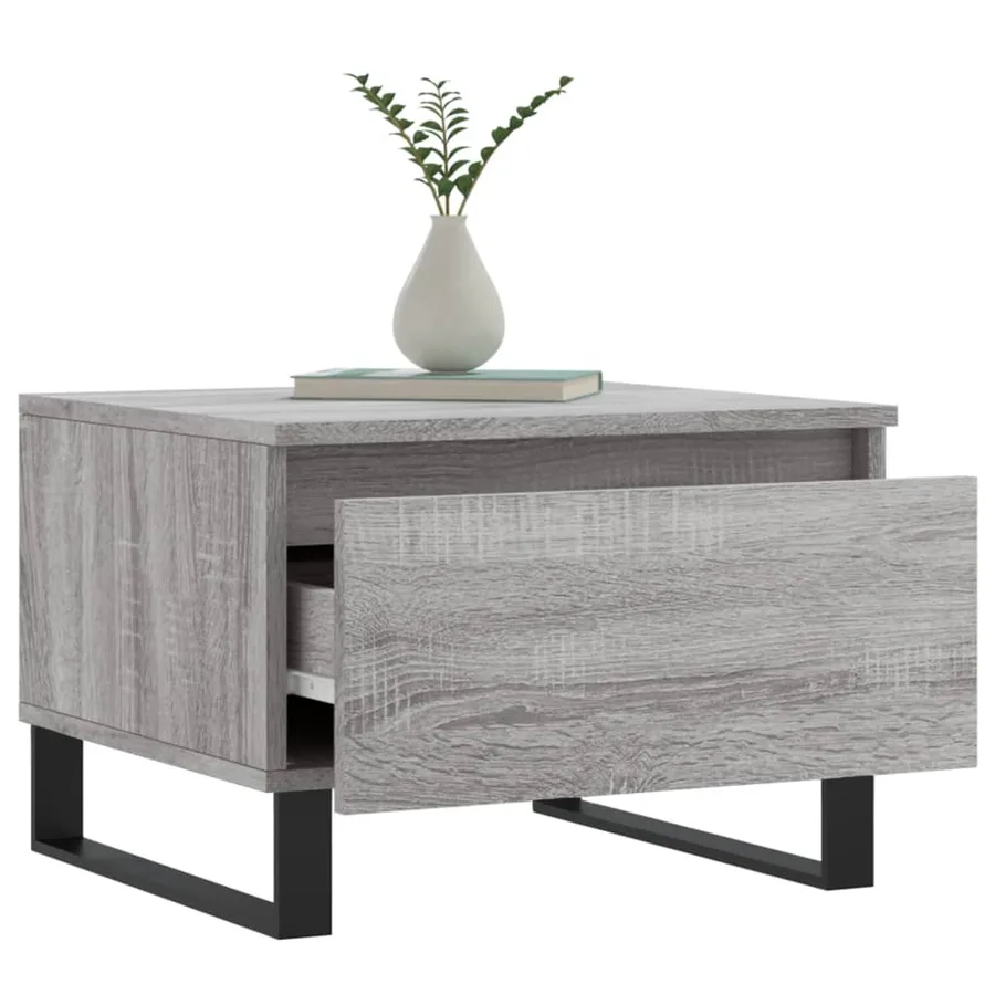 Tables basses 2 pcs sonoma gris 50x46x35 cm bois d'ingénierie - 4