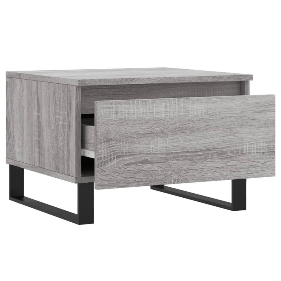 Tables basses 2 pcs sonoma gris 50x46x35 cm bois d'ingénierie - 7