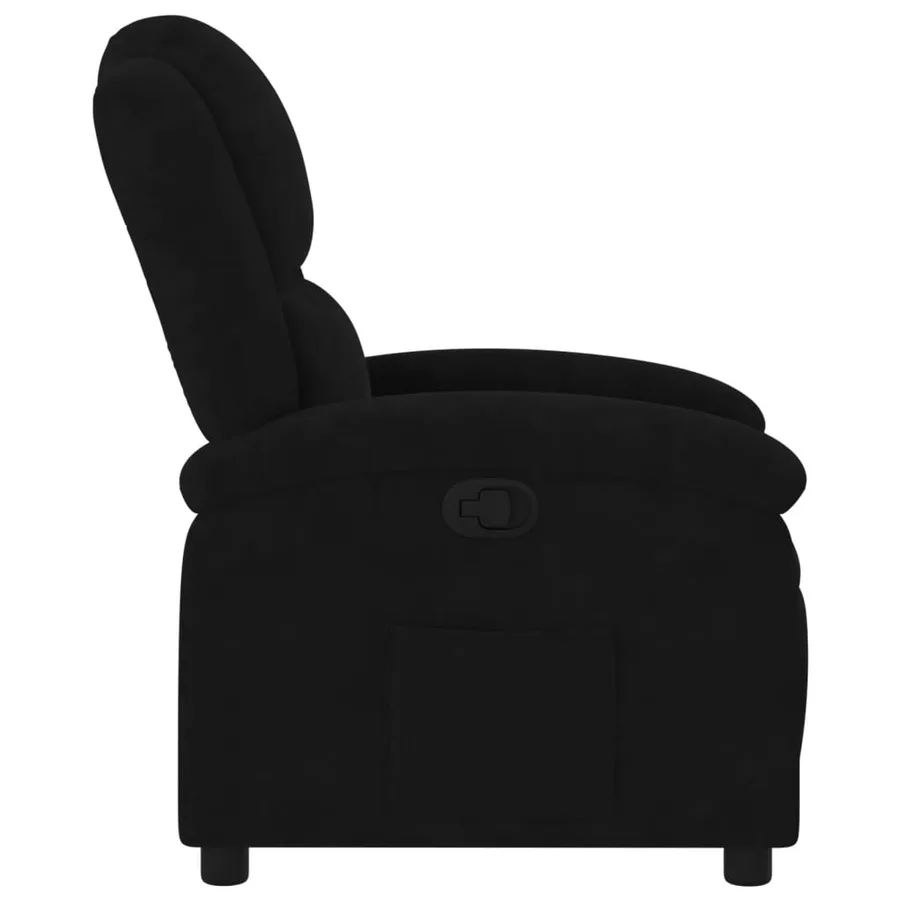 Fauteuil inclinable noir velours - 4