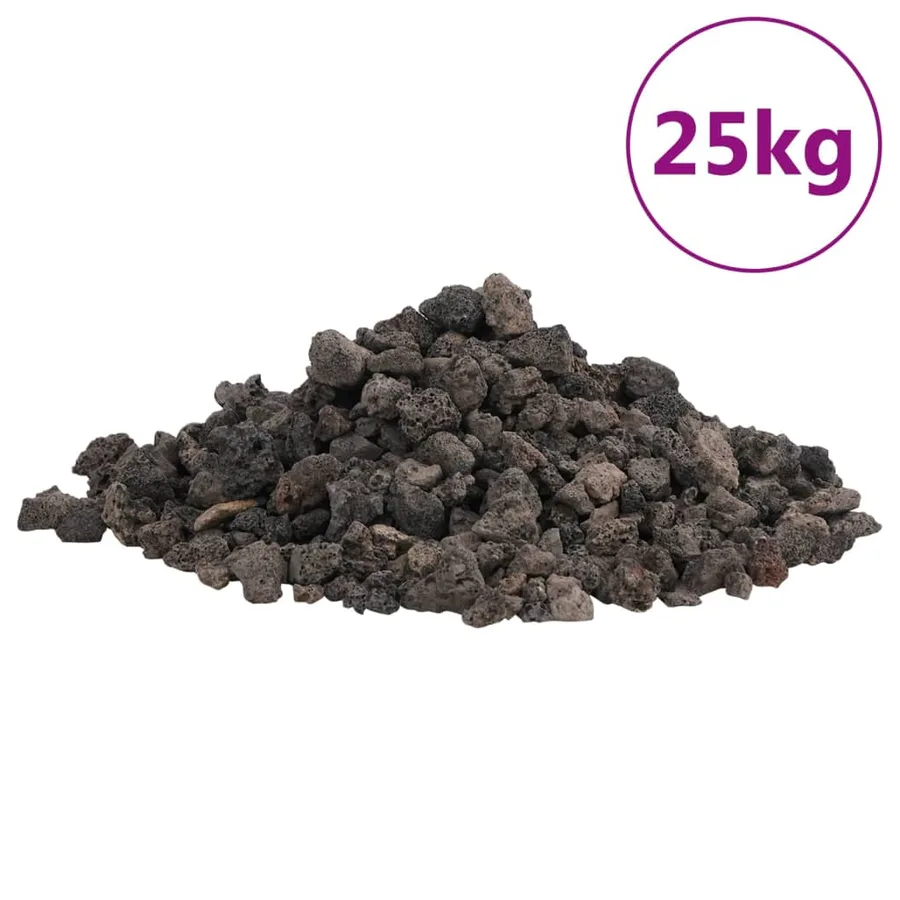 Roches volcaniques 25 kg noir 1-2 cm - 2