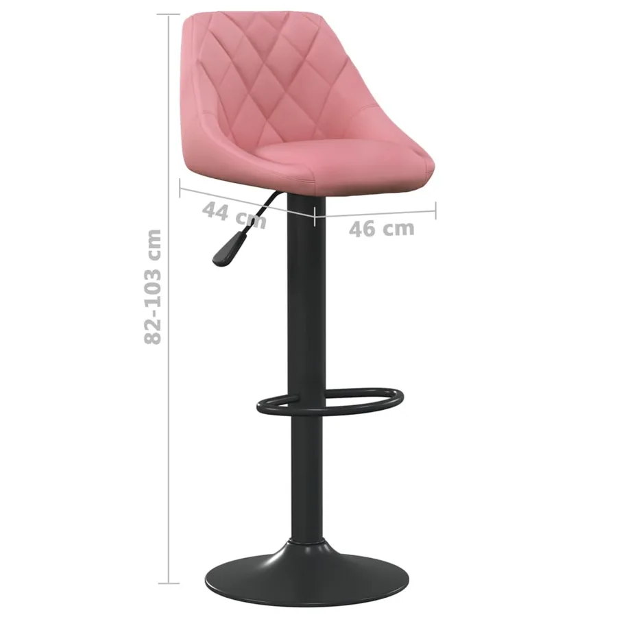 Tabouret de bar Rose Velours - 8