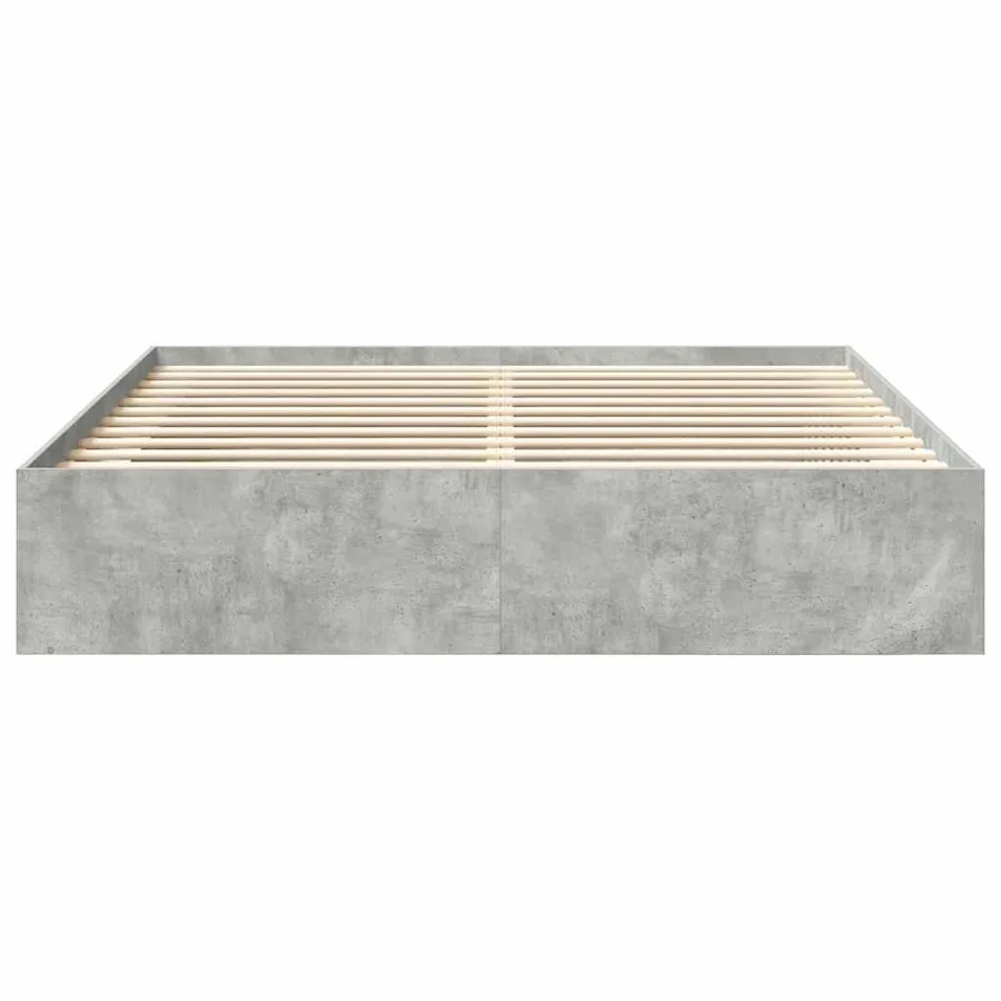 Cadre de lit sans matelas gris béton 180x200 cm - 5