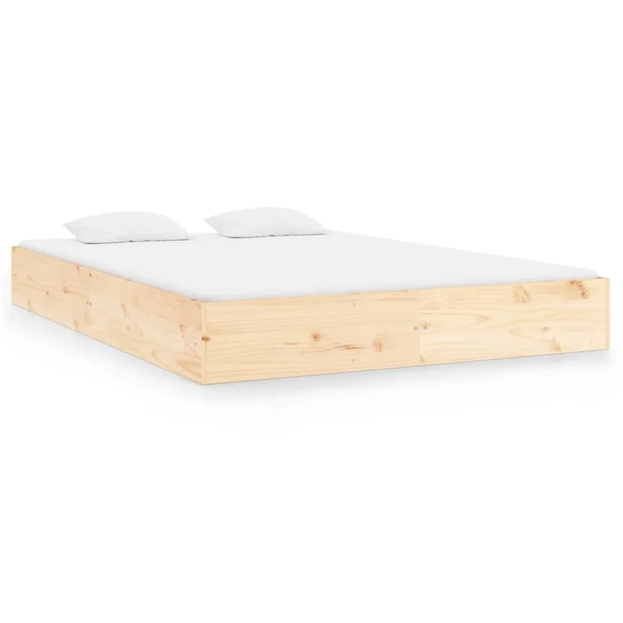 Cadre de lit sans matelas bois massif 200x200 cm - 2