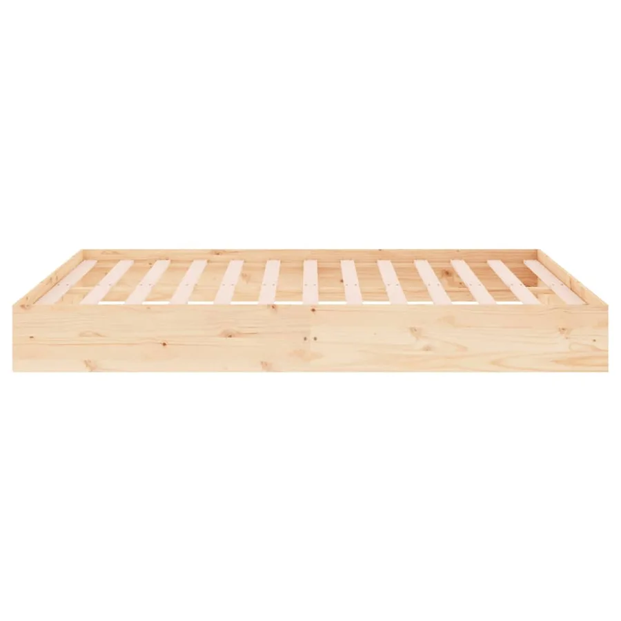 Cadre de lit sans matelas bois massif 200x200 cm - 6