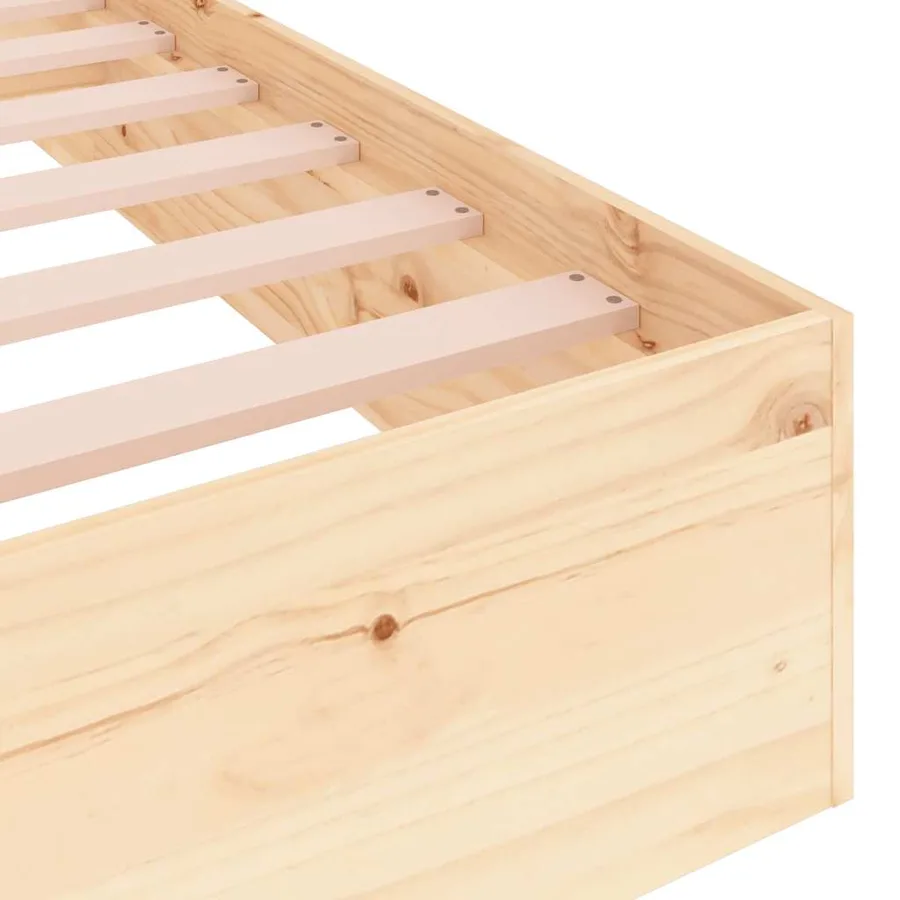 Cadre de lit sans matelas bois massif 200x200 cm - 7