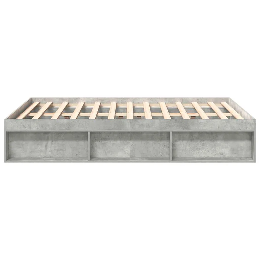 Cadre de lit sans matelas gris béton 160x200 cm - 6