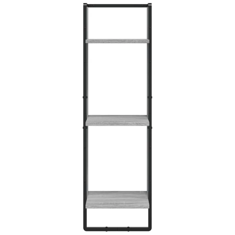 Étagère murale 3 niveaux sonoma gris 30x25x100 cm - 3