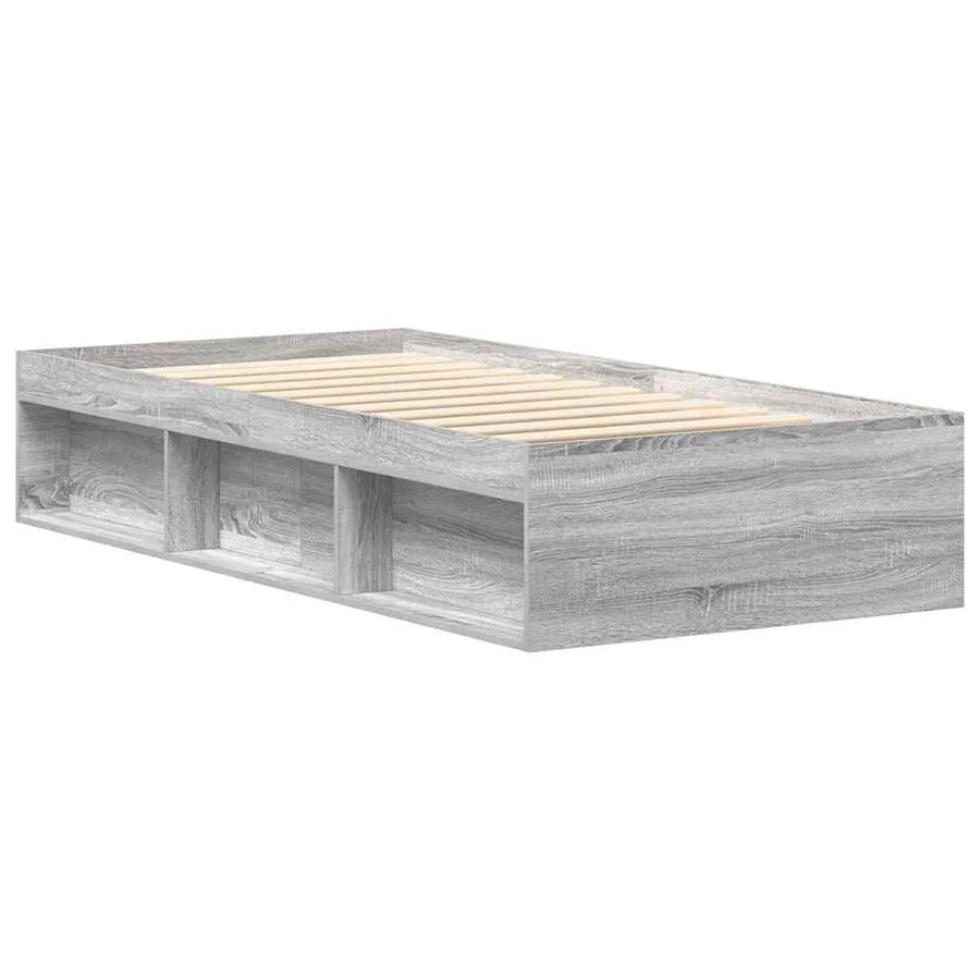 Cadre de lit sans matelas sonoma gris 90x190 cm - 3