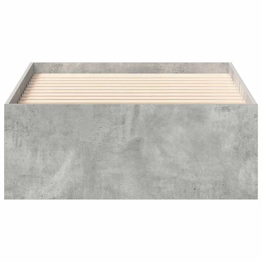 Cadre de lit sans matelas gris béton 90x190 cm - 5