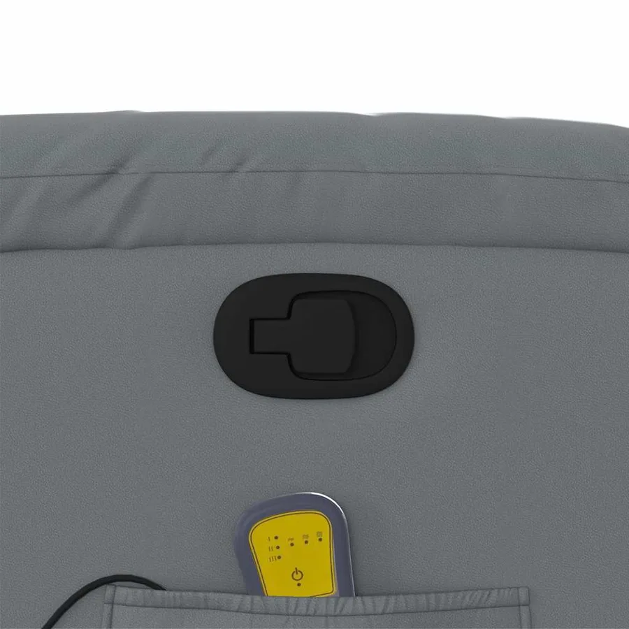 Fauteuil de massage inclinable Gris Similicuir - 11
