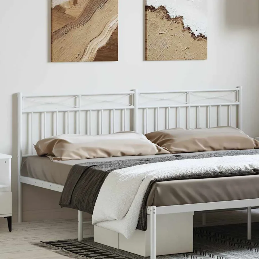 Tête de lit de remplacement métal blanc 193 cm