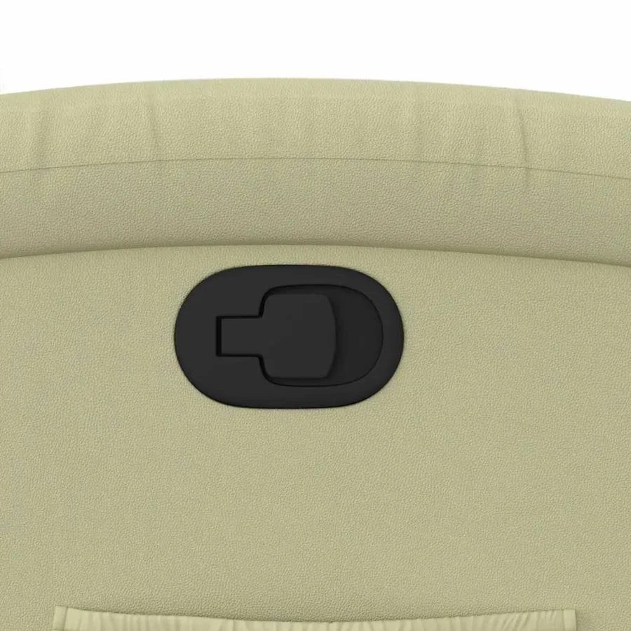 Fauteuil inclinable crème cuir véritable - 10