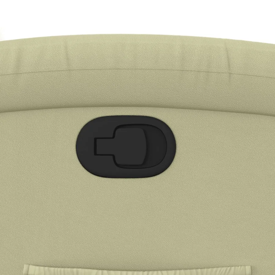 Fauteuil inclinable crème cuir véritable - 9