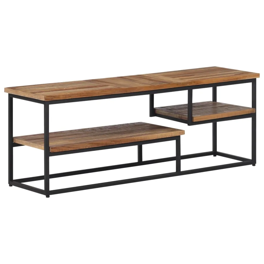 Meuble TV 110x30x39 cm teck massif récupéré - 10