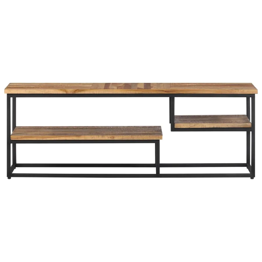 Meuble TV 110x30x39 cm teck massif récupéré - 2