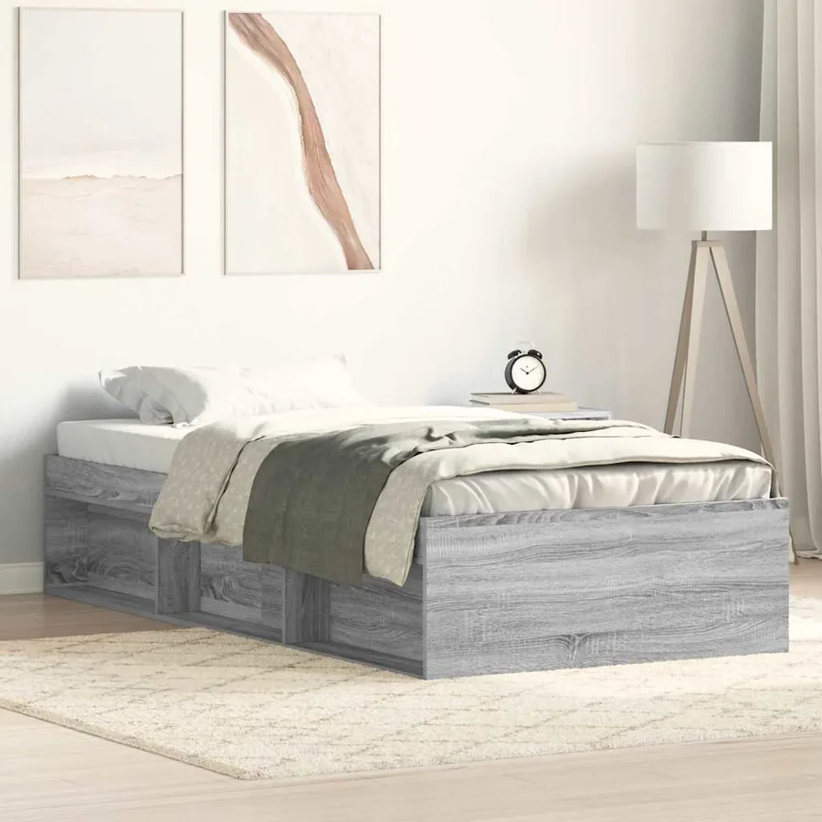 Cadre de lit sans matelas sonoma gris 90x200 cm