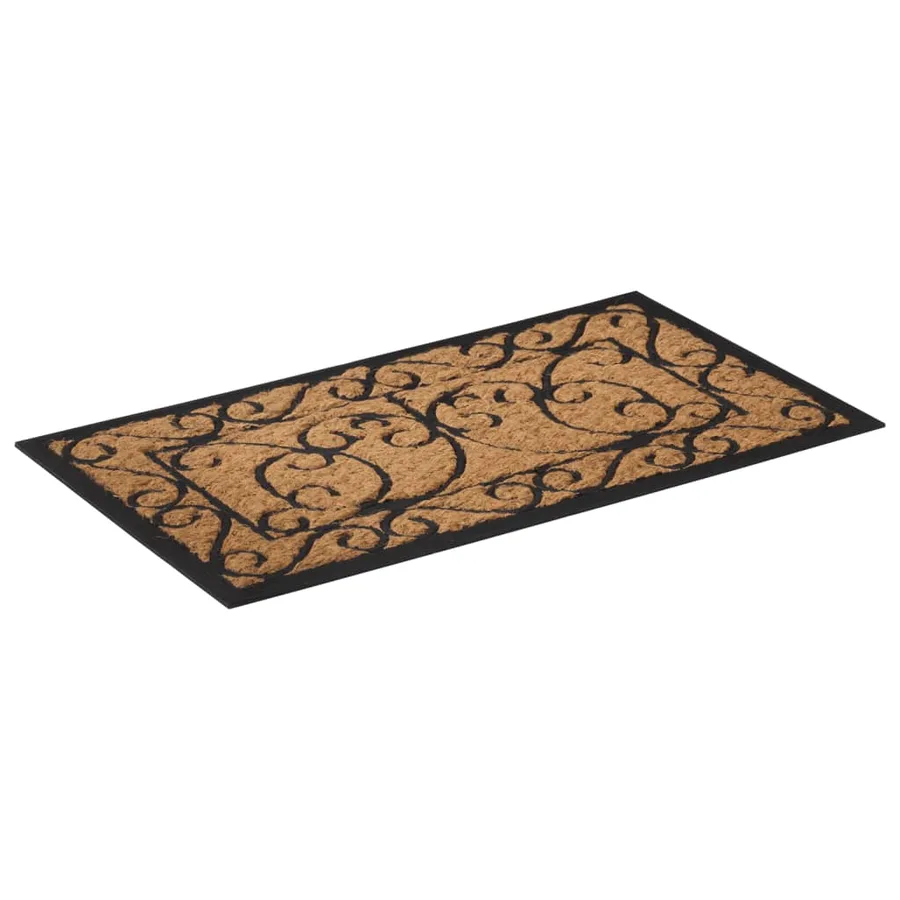 Paillasson rectangulaire 45x75 cm caoutchouc et fibre de coco - 2