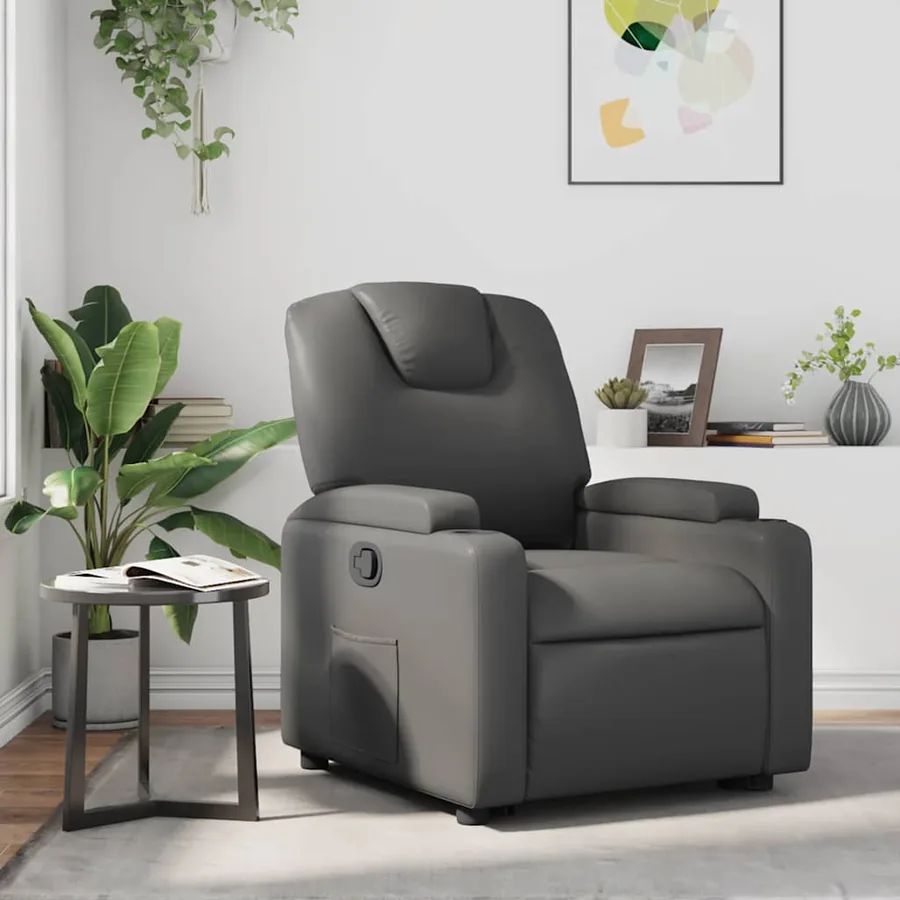 Fauteuil inclinable Gris Similicuir