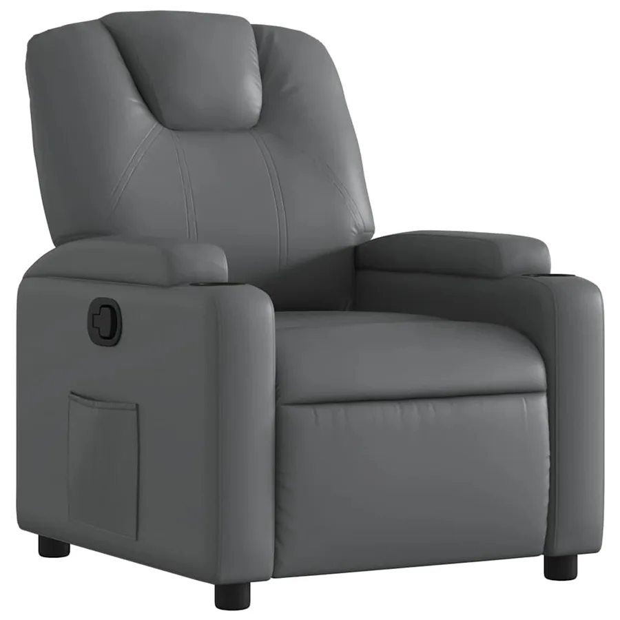 Fauteuil inclinable Gris Similicuir - 2