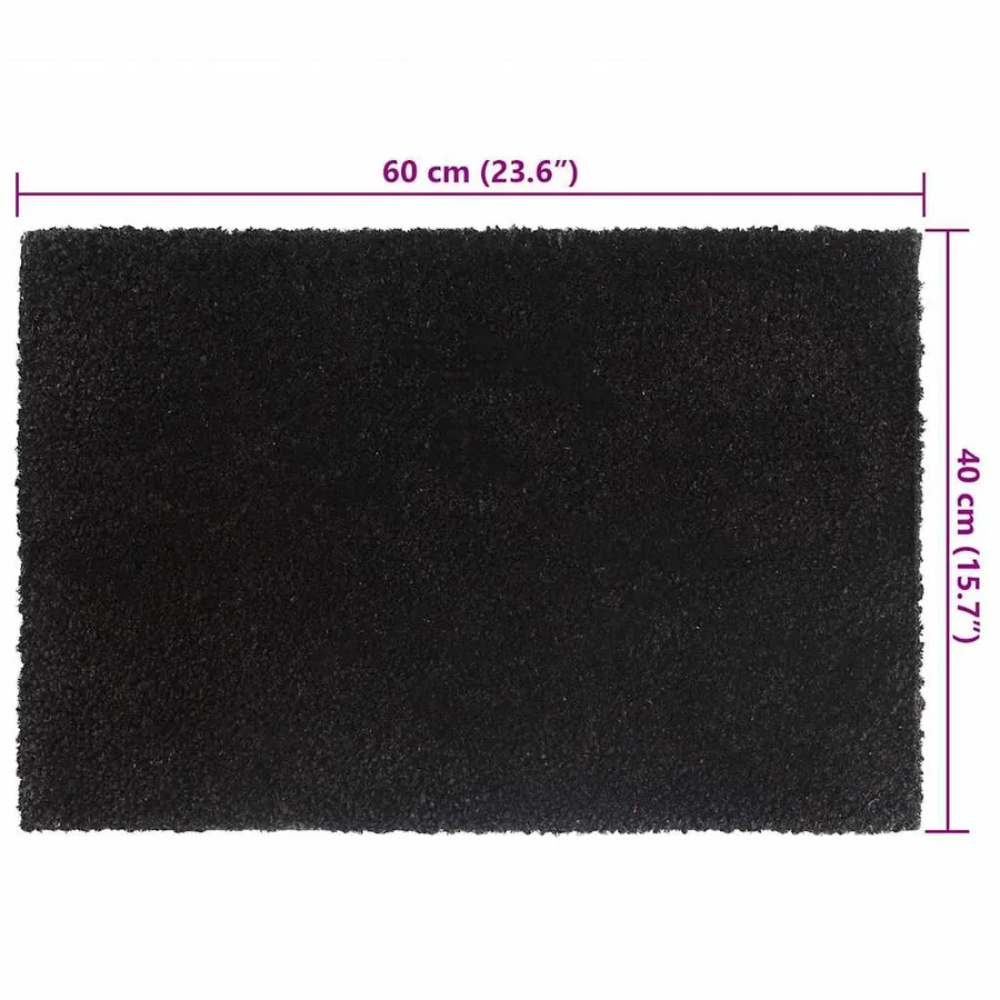 Tapis de porte 2 pcs noir 40x60 cm fibre de coco touffeté - 5