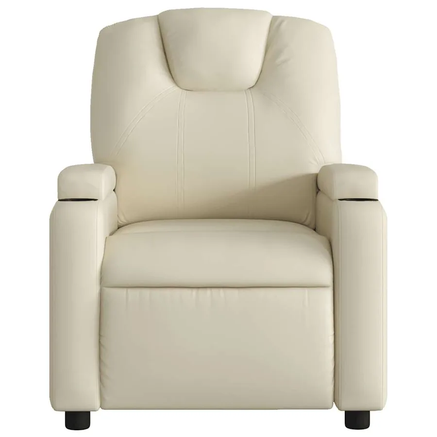 Fauteuil inclinable Crème Similicuir - 4