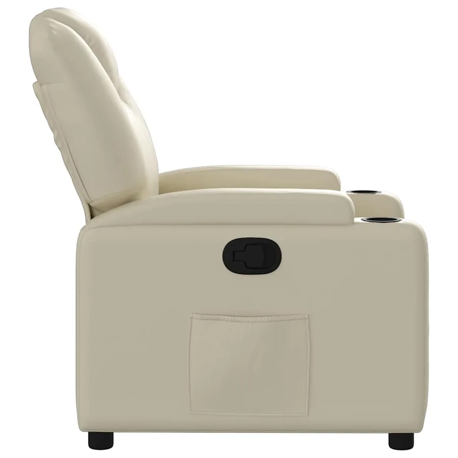 Fauteuil inclinable Crème Similicuir - 5