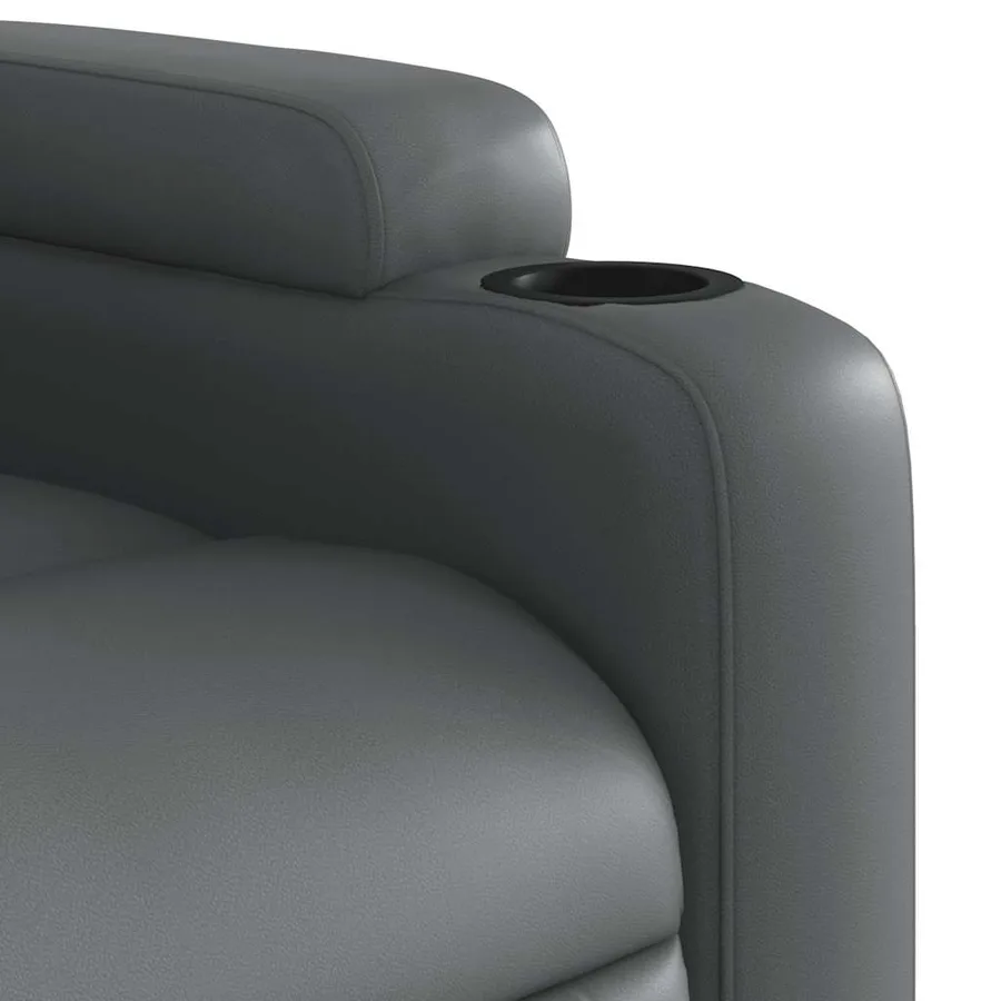 Fauteuil de massage inclinable Gris Similicuir - 10