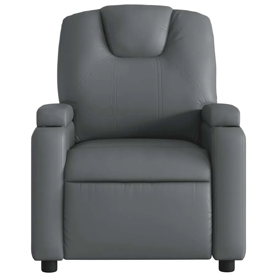 Fauteuil de massage inclinable Gris Similicuir - 5