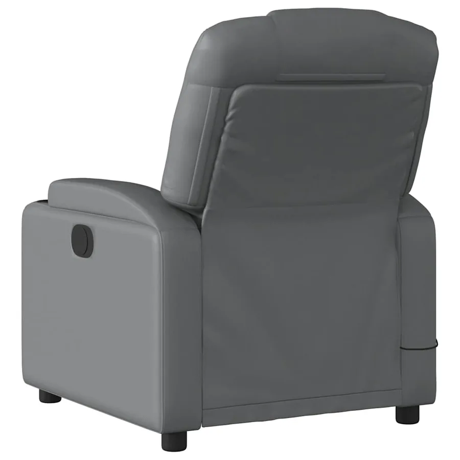Fauteuil de massage inclinable Gris Similicuir - 7