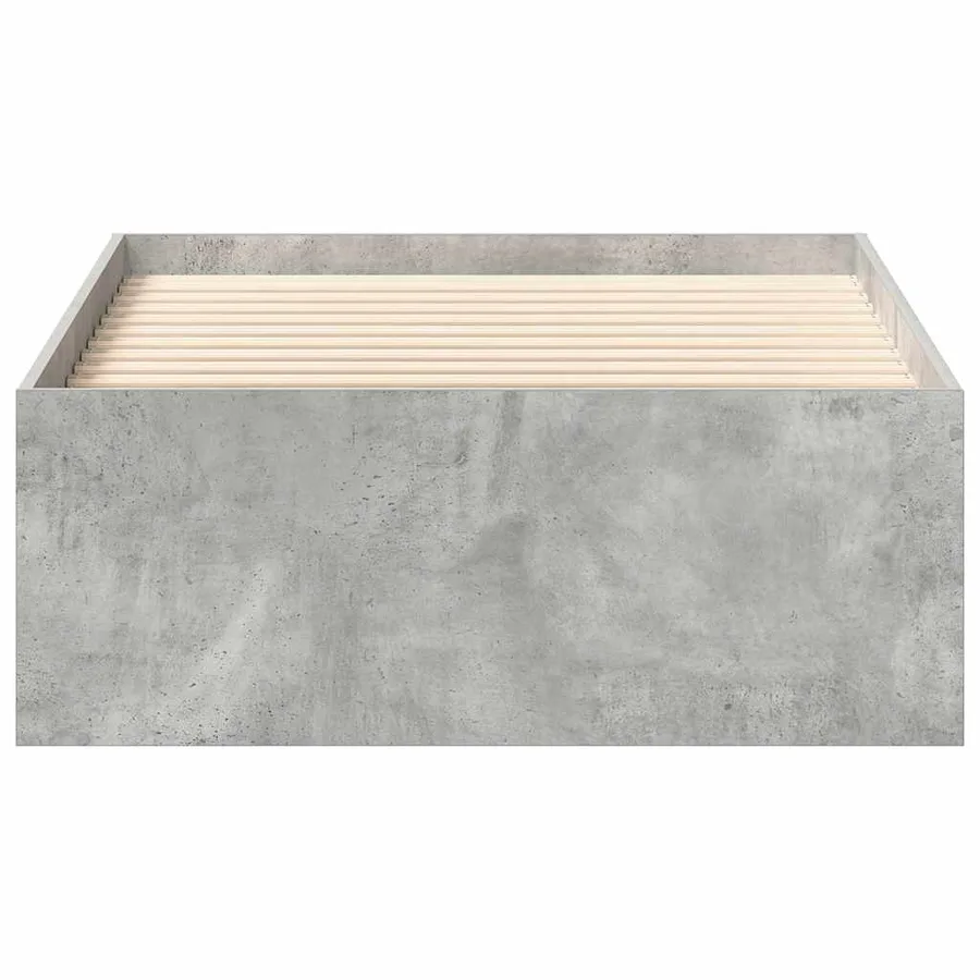 Cadre de lit sans matelas gris béton 100x200 cm - 5