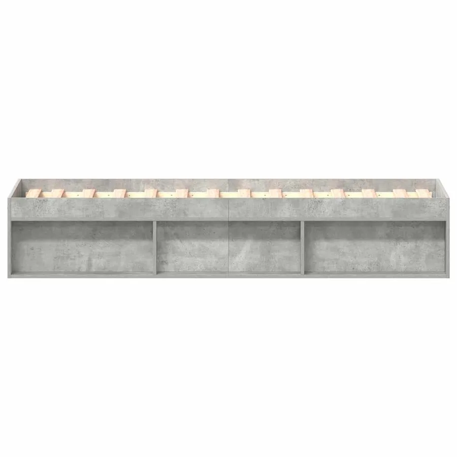Cadre de lit sans matelas gris béton 100x200 cm - 6