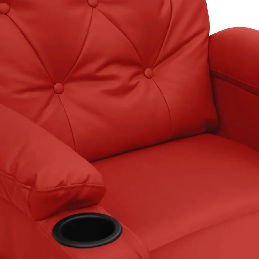 Fauteuil inclinable Rouge bordeaux Similicuir - 6