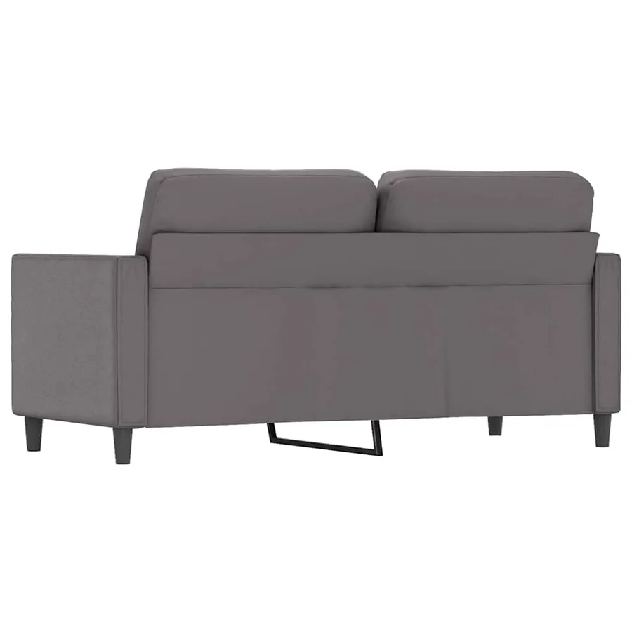 Canapé à 2 places Gris 140 cm Similicuir - 6