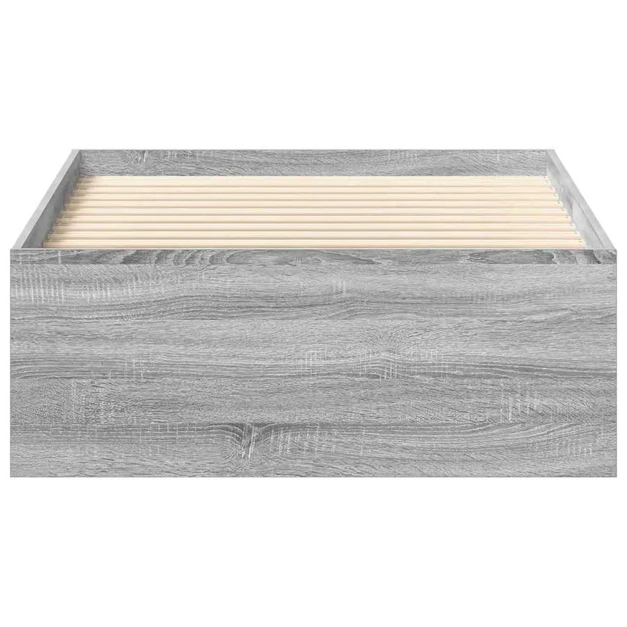 Cadre de lit sans matelas sonoma gris 100x200 cm - 5