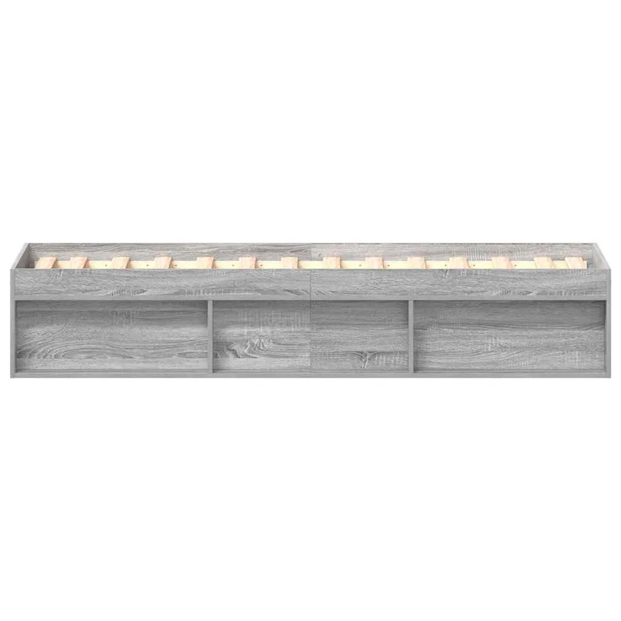 Cadre de lit sans matelas sonoma gris 100x200 cm - 6