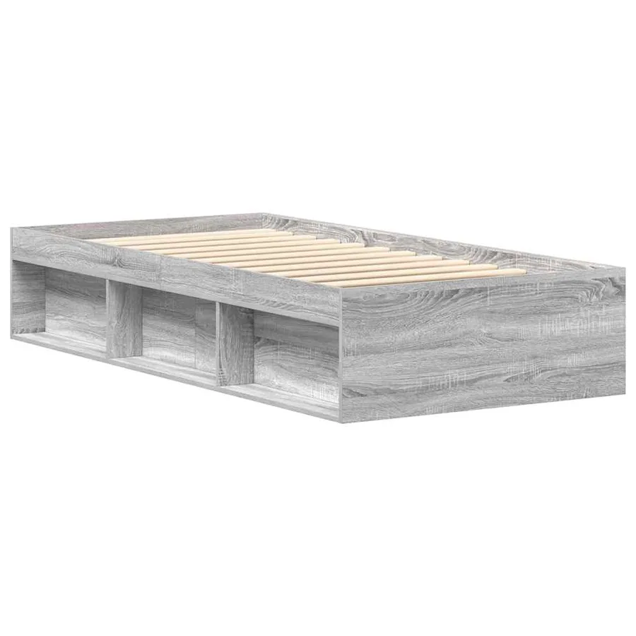 Cadre de lit sans matelas sonoma gris 100x200 cm - 7