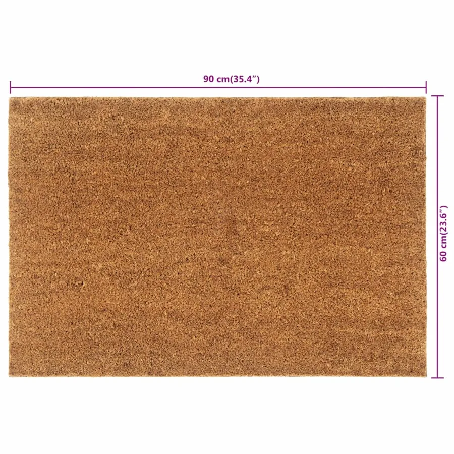 Tapis de porte naturel 60x90 cm fibre de coco touffeté - 5