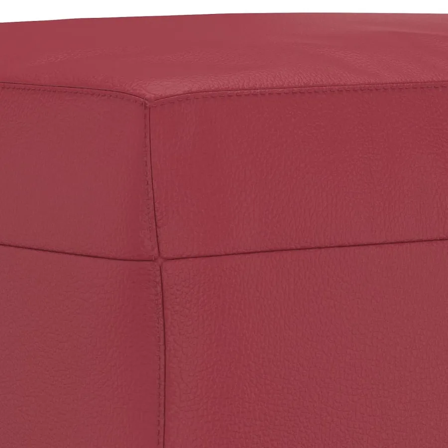 Ensemble de canapés 3 pcs et coussins Rouge bordeaux Similicuir - 7