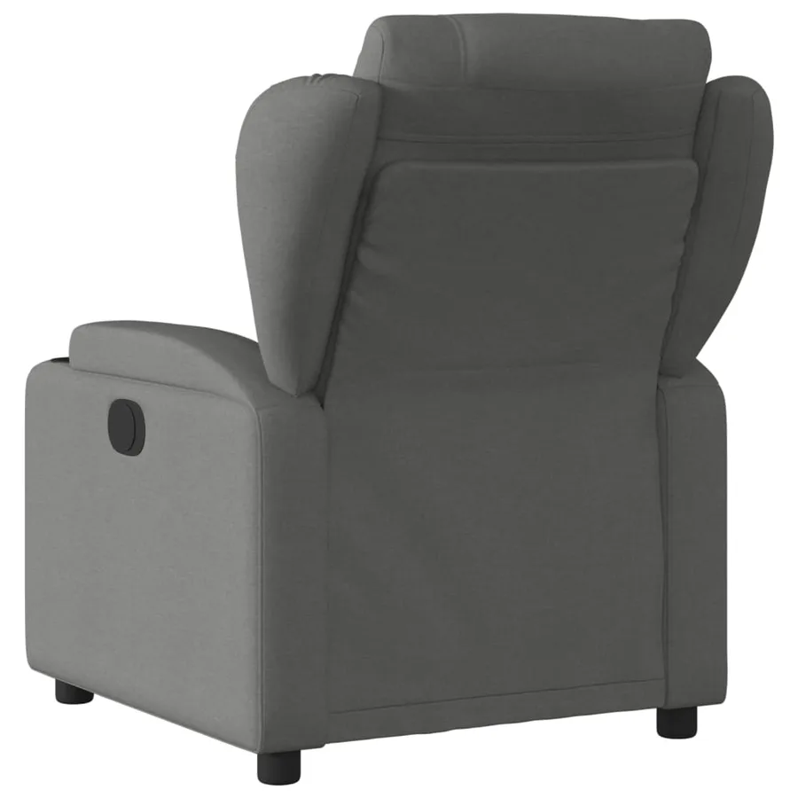 Fauteuil inclinable en tissu gris foncé - 3