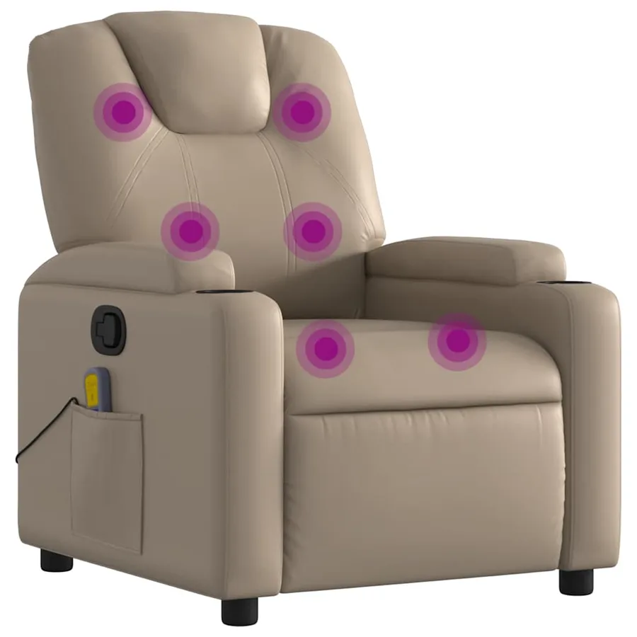 Fauteuil de massage inclinable Cappuccino Similicuir - 2