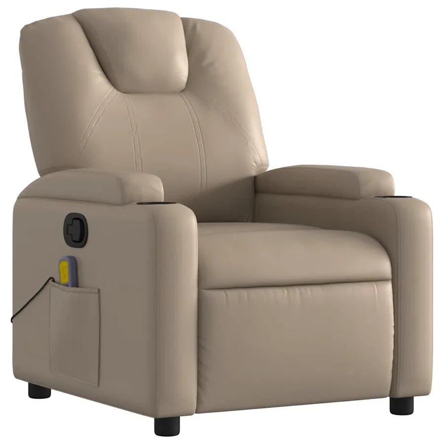 Fauteuil de massage inclinable Cappuccino Similicuir - 3