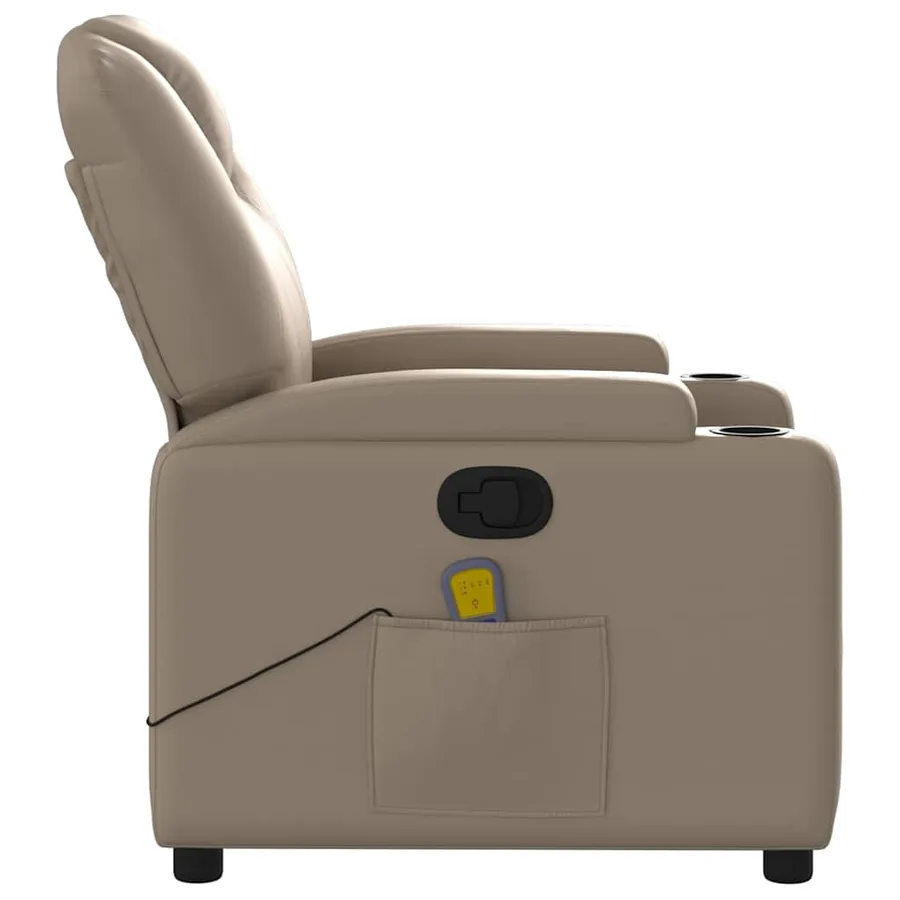 Fauteuil de massage inclinable Cappuccino Similicuir - 5
